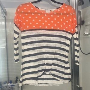 Anthropologie Polka dot top